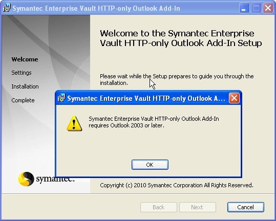 enterprise vault software outlook